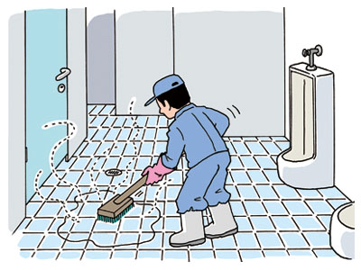 トイレの清掃中、洗剤がなくなり別の洗剤を使ったところ、塩素中毒になる