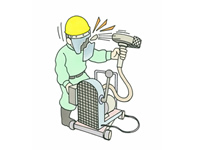 平砥石をフレキシブルシャフトグラインダーに取付け、電源を入れたところ、砥石が破裂し、破片が被災者の防災面を突き破った