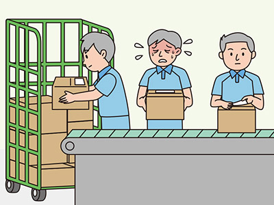 倉庫内で荷下ろし作業のあと、休憩後に歩行不能になり、熱中症による多臓器不全で死亡した。