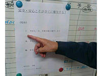 作業員相互のチェック