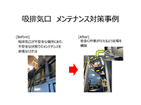 吸排気口メンテナンス安全対策事例