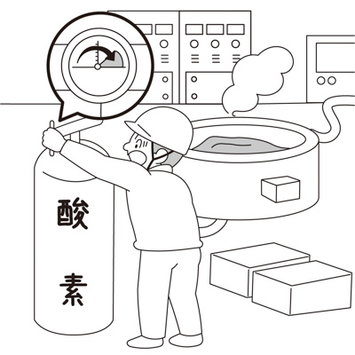製鋼工場の電気炉